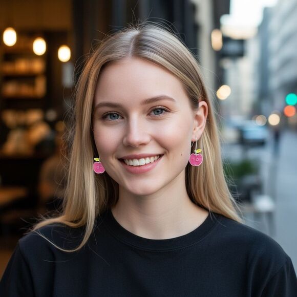 Christian Dior
Vintage Enamel Apple Drop Earrings - Picture 2 of 6